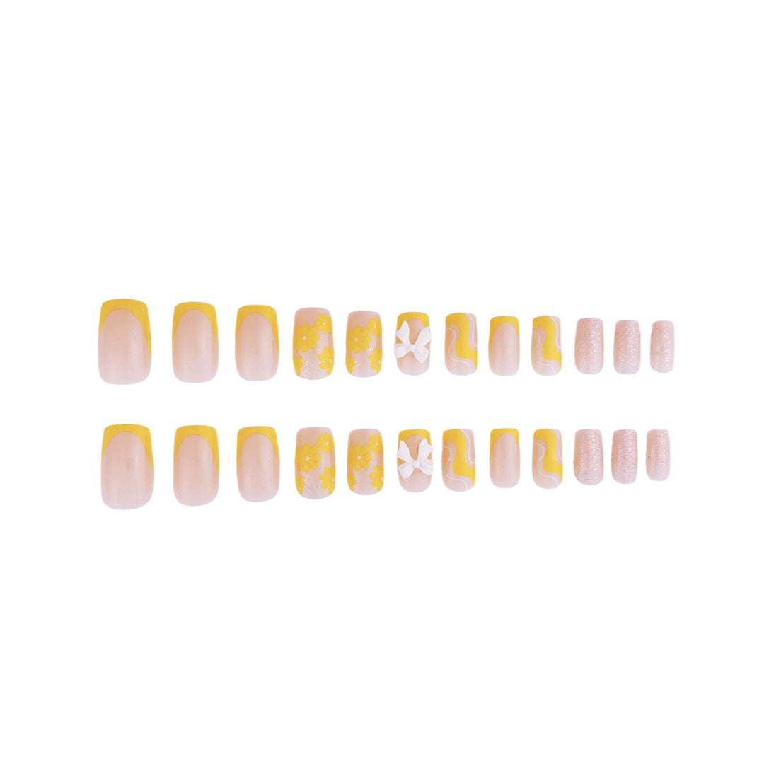 Floral Pattern Acrylic Nail Extensions Stornfield