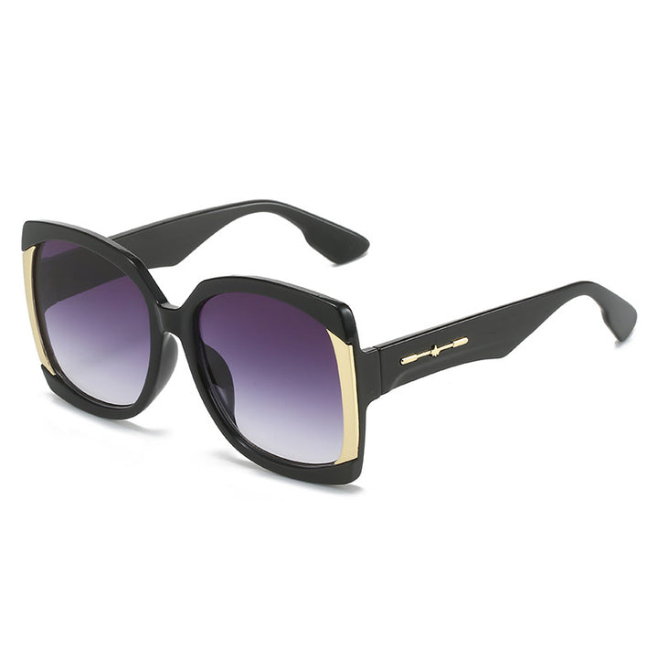 Oversized Tortoiseshell Sunglasses with Gold Accents Stornfield
