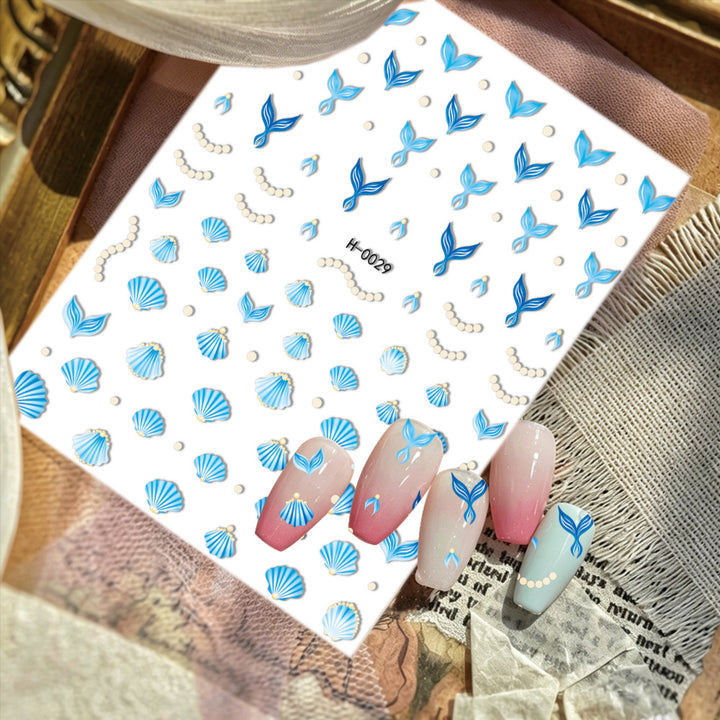 Ocean-Themed Nail Art Stickers