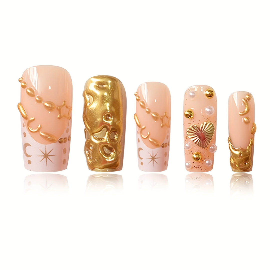 Ornate Gold Decorative Nail Art Stornfield