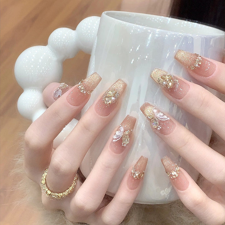 Luxury glitter design artificial nails Stornfield