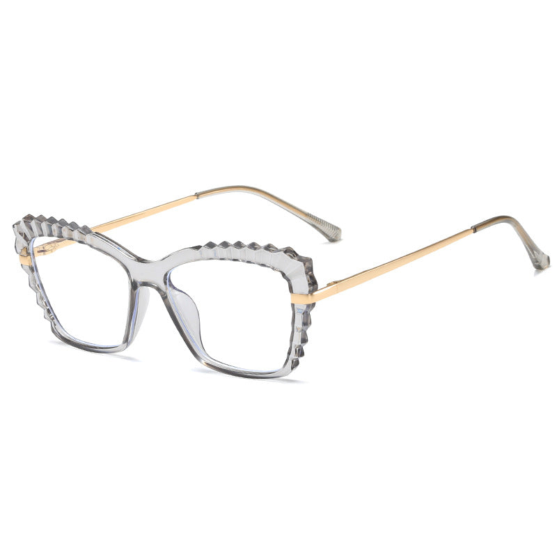 Women oversized glasses with unique wave edge design Stornfield
