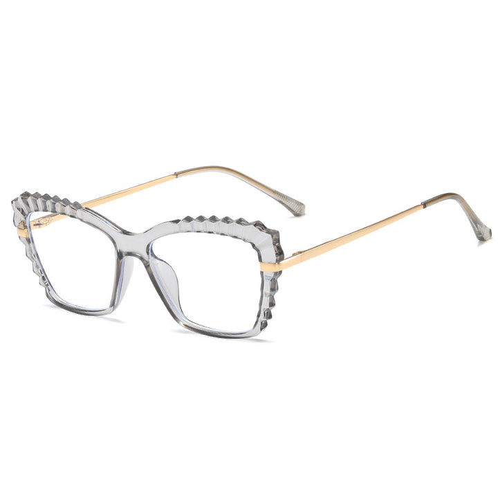Women oversized glasses with unique wave edge design Stornfield