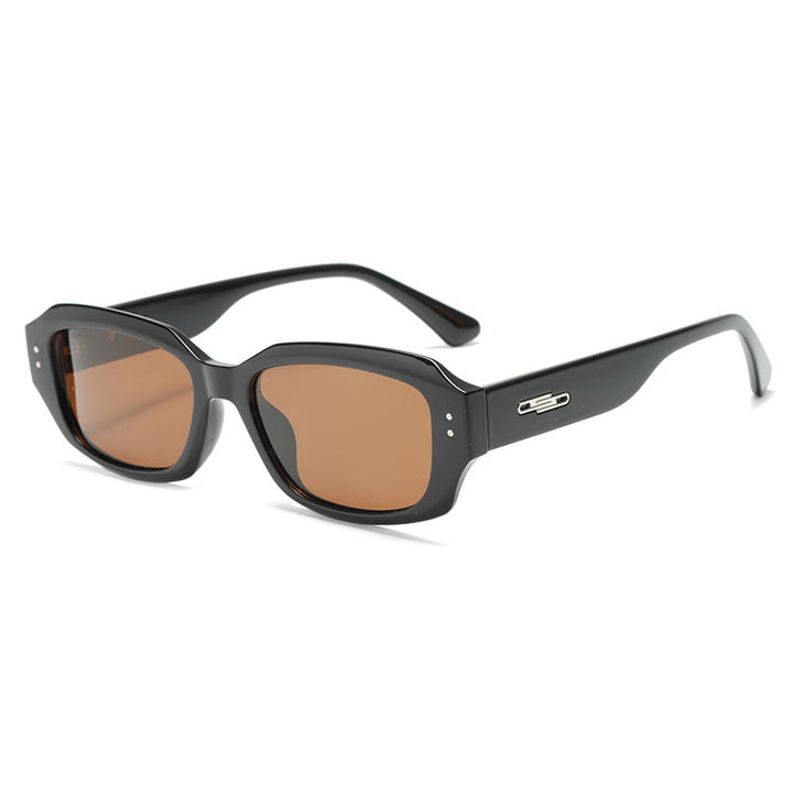 Women fashionable square sunglasses with innovative transparent frame Stornfield
