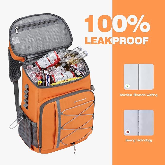 Unisex nan insulated picnic backpack with integrated cooler compartment, bottle holder and adjustable strap system Stornfield