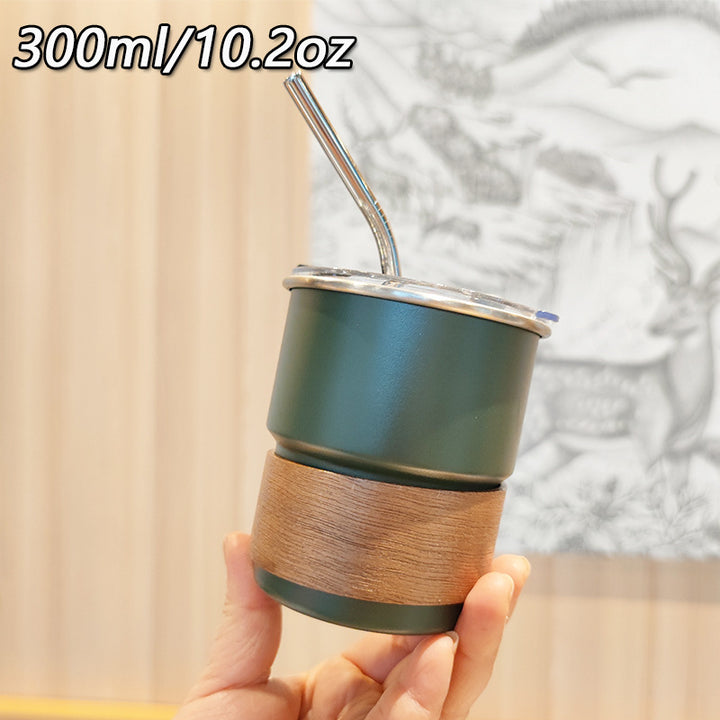 Ladies stylish stainless steel drinking cups with wood application Stornfield