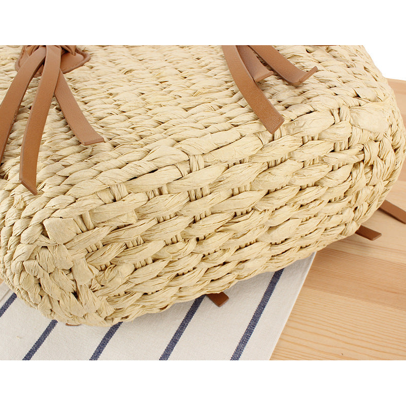 Braided Bast Bag with Leather Straps Stornfield