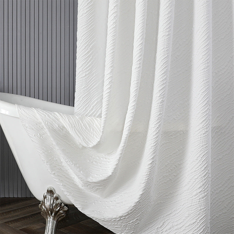 Textured Leaf Pattern Shower Curtain Stornfield