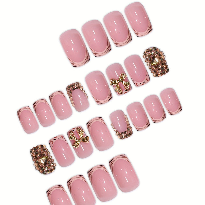 Glamorous Rhinestone-Embellished Press-On Nails Stornfield