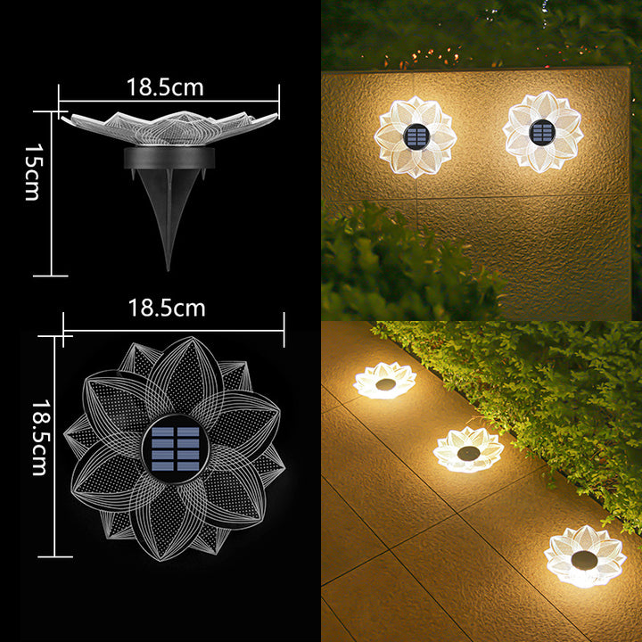 Decorative Solar Acrylic Petal Garden Stake LED Pathway Light Stornfield