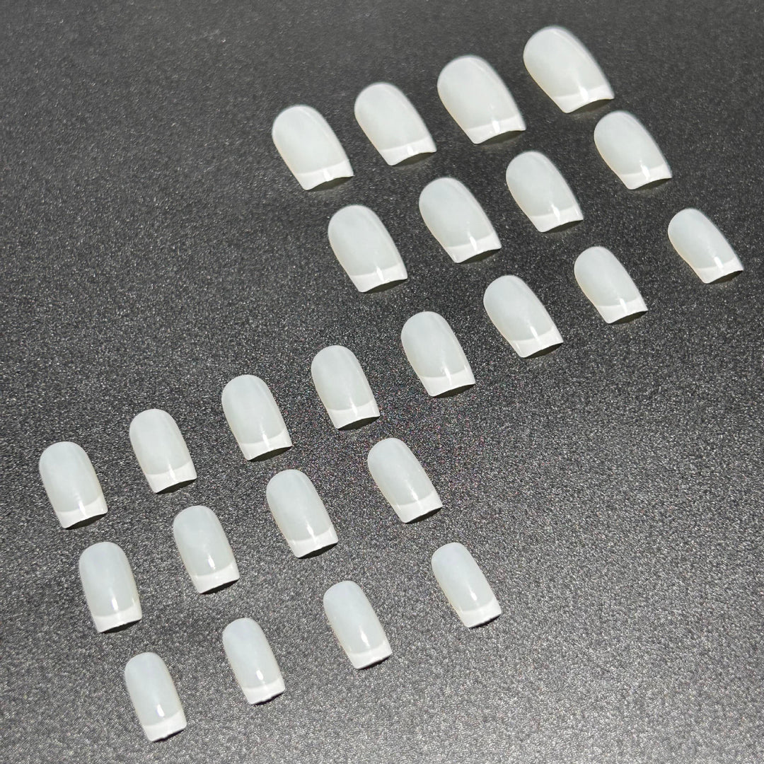 Elegant French Tip Press-On Nail Set Stornfield