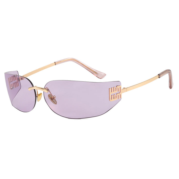 Women's futuristic designer sunglasses with unusual frame and UV protection Stornfield