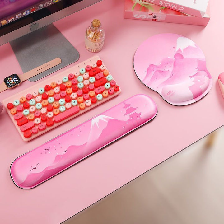 Aesthetic Mouse Pad with Wrist Support