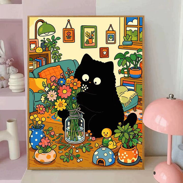 Playful Cat-Themed Decorative Wall Canvas Art Stornfield