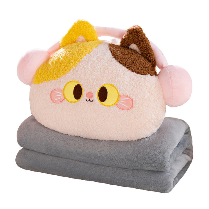 Cushion in cat shape with headphone design Stornfield