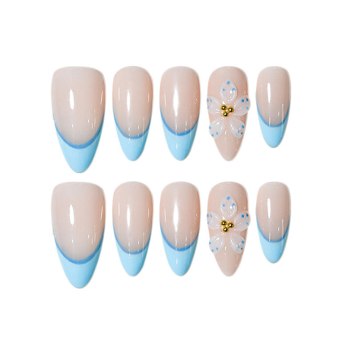 Artistic French Tip Press-On Nails Stornfield