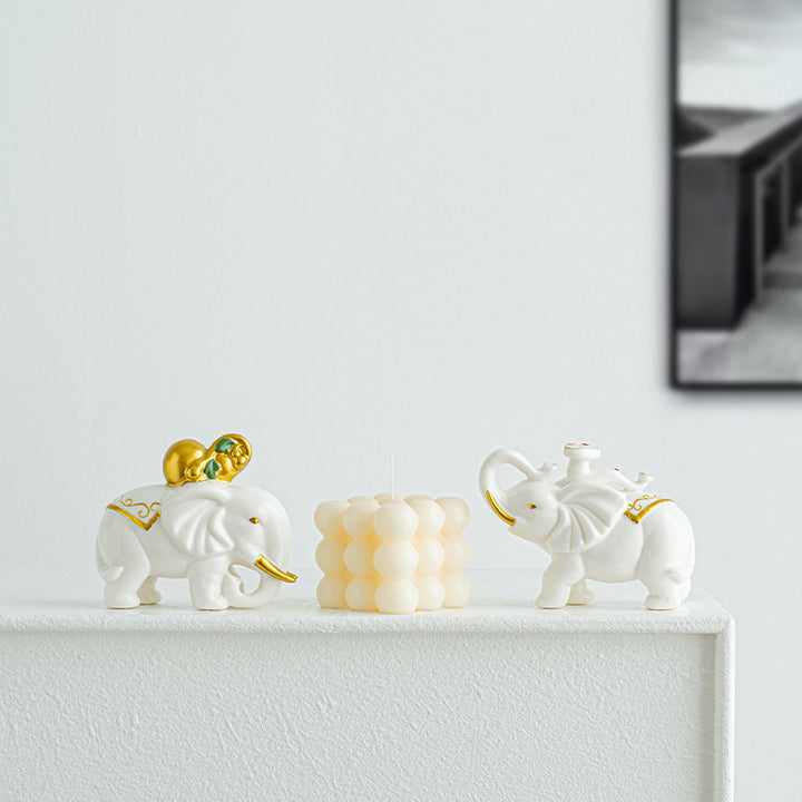 Elegant elephant figurine made of high-quality ceramic Stornfield
