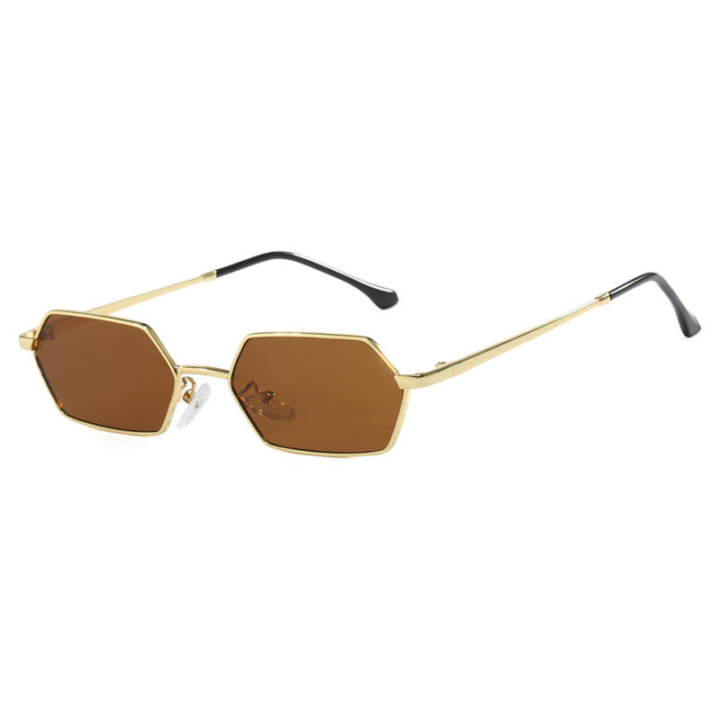 Women's hexagonal sunglasses with elegant metal frame and UV protection Stornfield