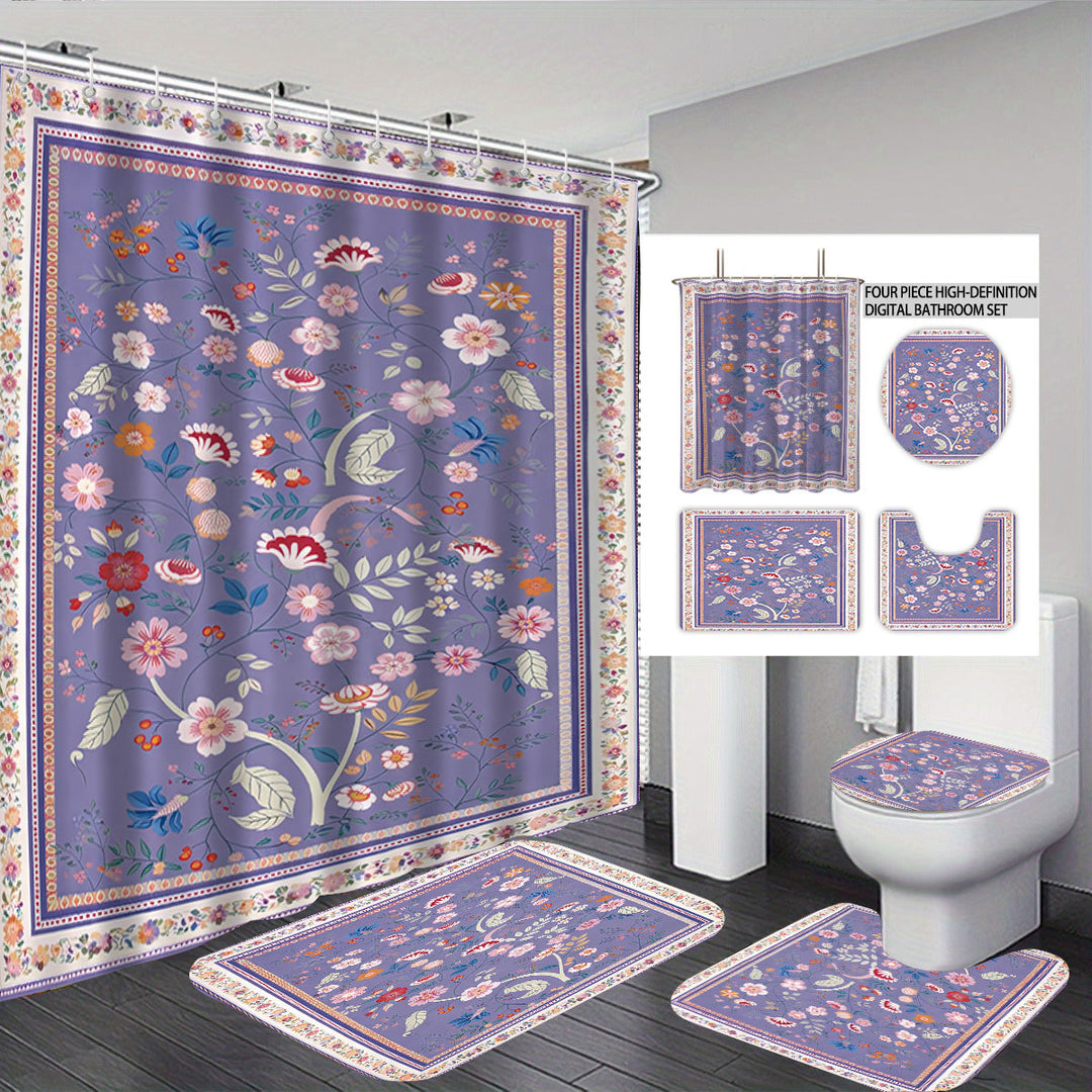 Digital Floral Print Bathroom Set Stornfield
