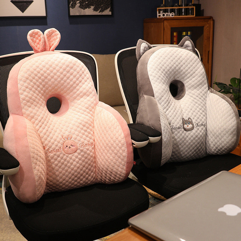 Ergonomic plush seat cushion with hole pattern Stornfield