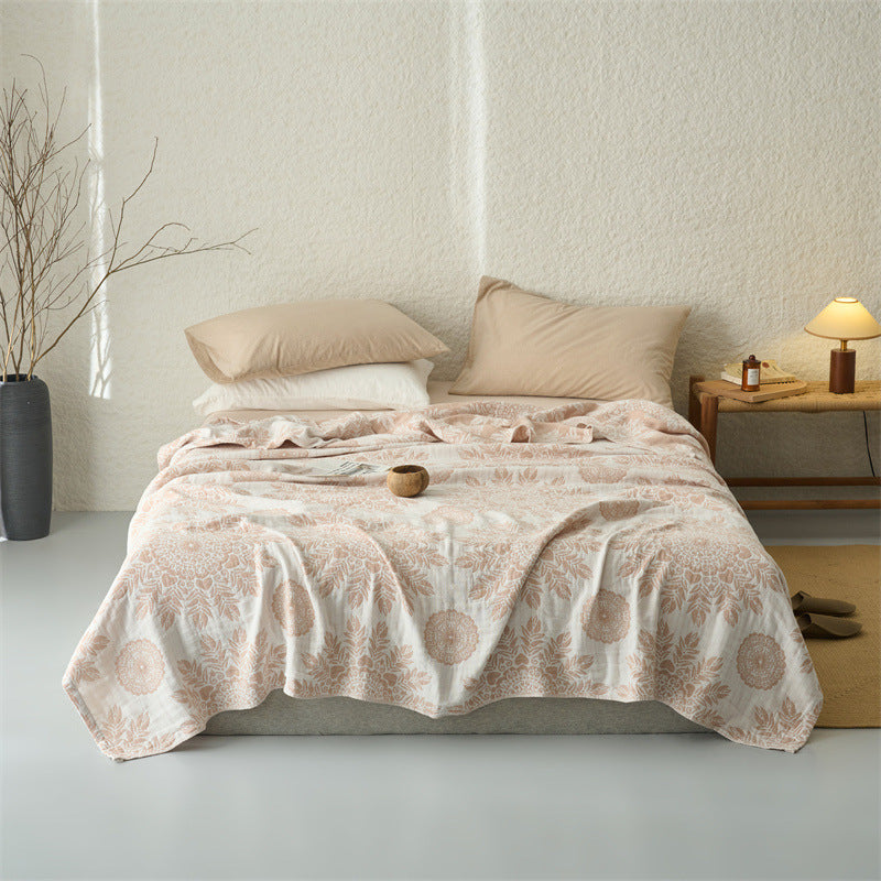 Lightweight Cotton Medallion Quilt Coverlet
