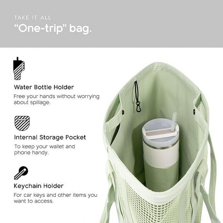 Spacious beach bag with breathable mesh area Stornfield