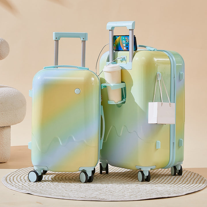 Unisex Functional Hardshell Carry-On Suitcase with Drink Holder Stornfield