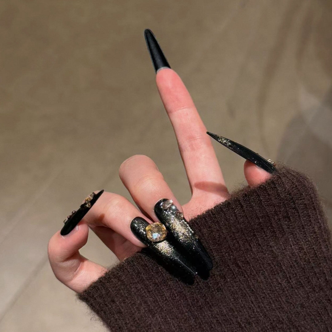 Premium Glittering Stiletto Press-On Nail Set Stornfield