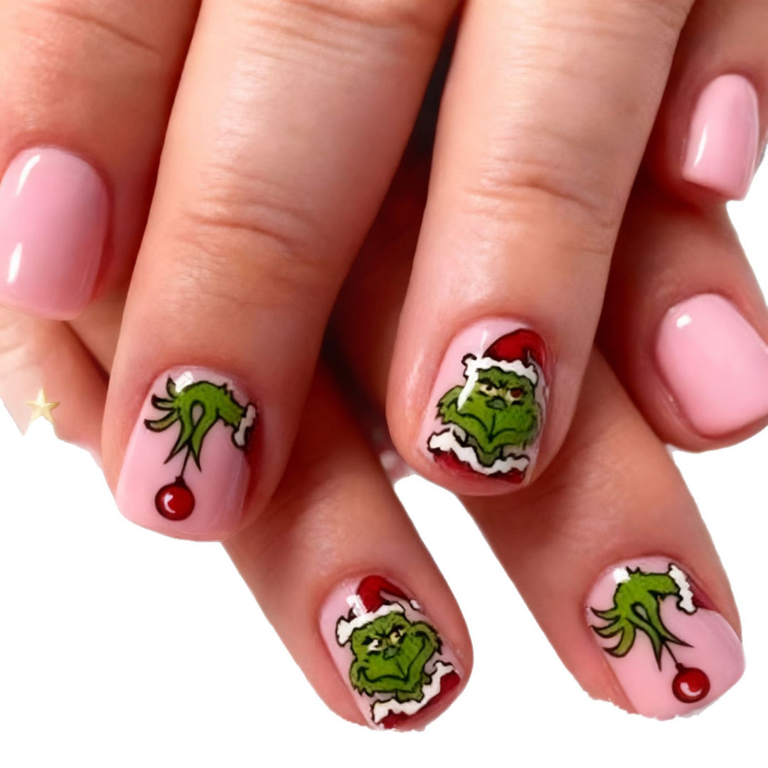 Holiday Grinch Nail Art Design Stornfield