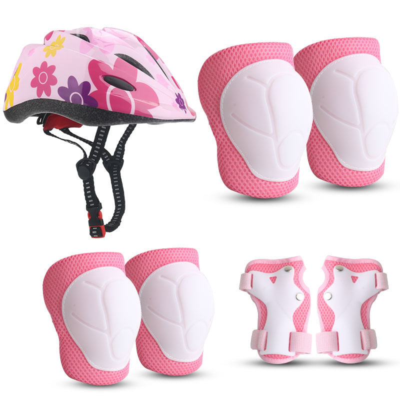 Children's Colorful Safety Helmet and Protective Gear Set Stornfield