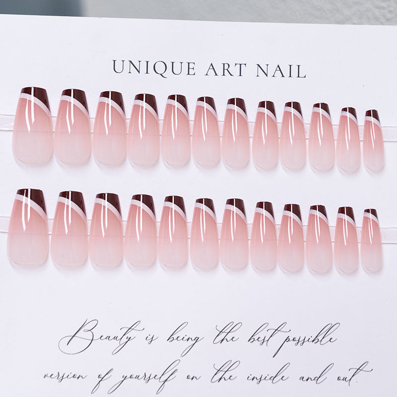 Elegant Slim French Tip Nail Extensions