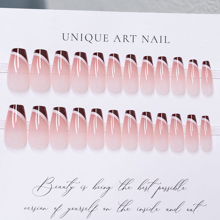 Elegant Slim French Tip Nail Extensions