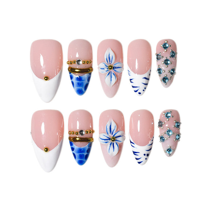 Elegant Artistic Press-On Nail Extensions Stornfield