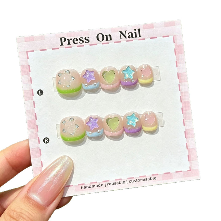 Customizable Kawaii Press-On Nail Set