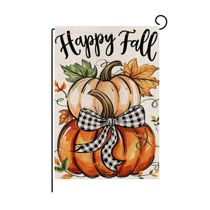 Outdoor Decorative Garden Flag Double-Sided Burlap-Texture Cardinal Welcome Banner