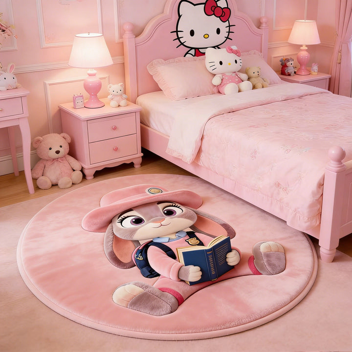 Playful Cartoon Character Area Rug