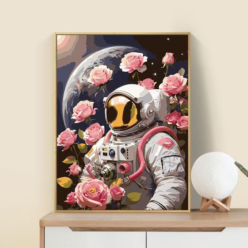 Astronaut Flower Art Print Stornfield
