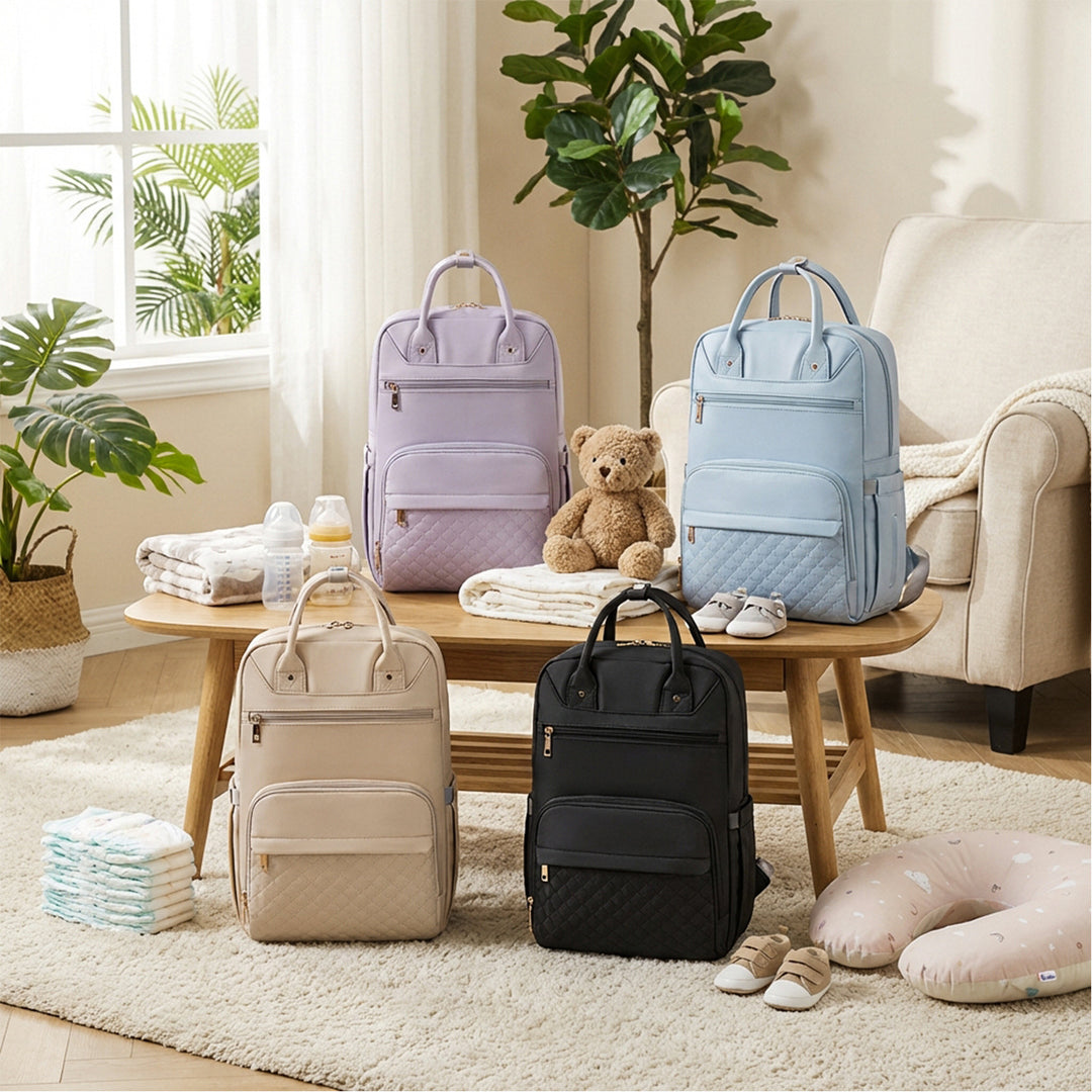 Quilted Multi-Compartment Travel Backpack Stornfield