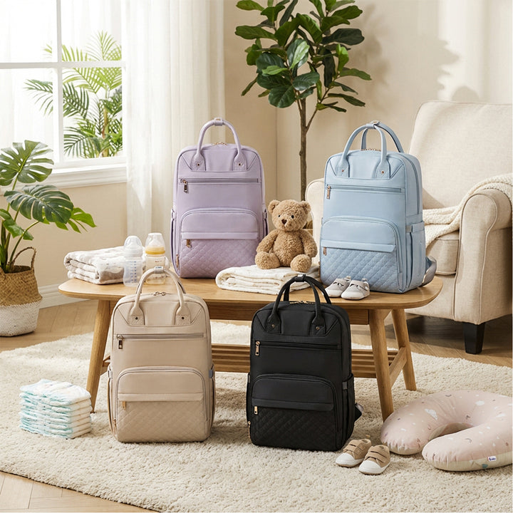 Quilted Multi-Compartment Travel Backpack Stornfield