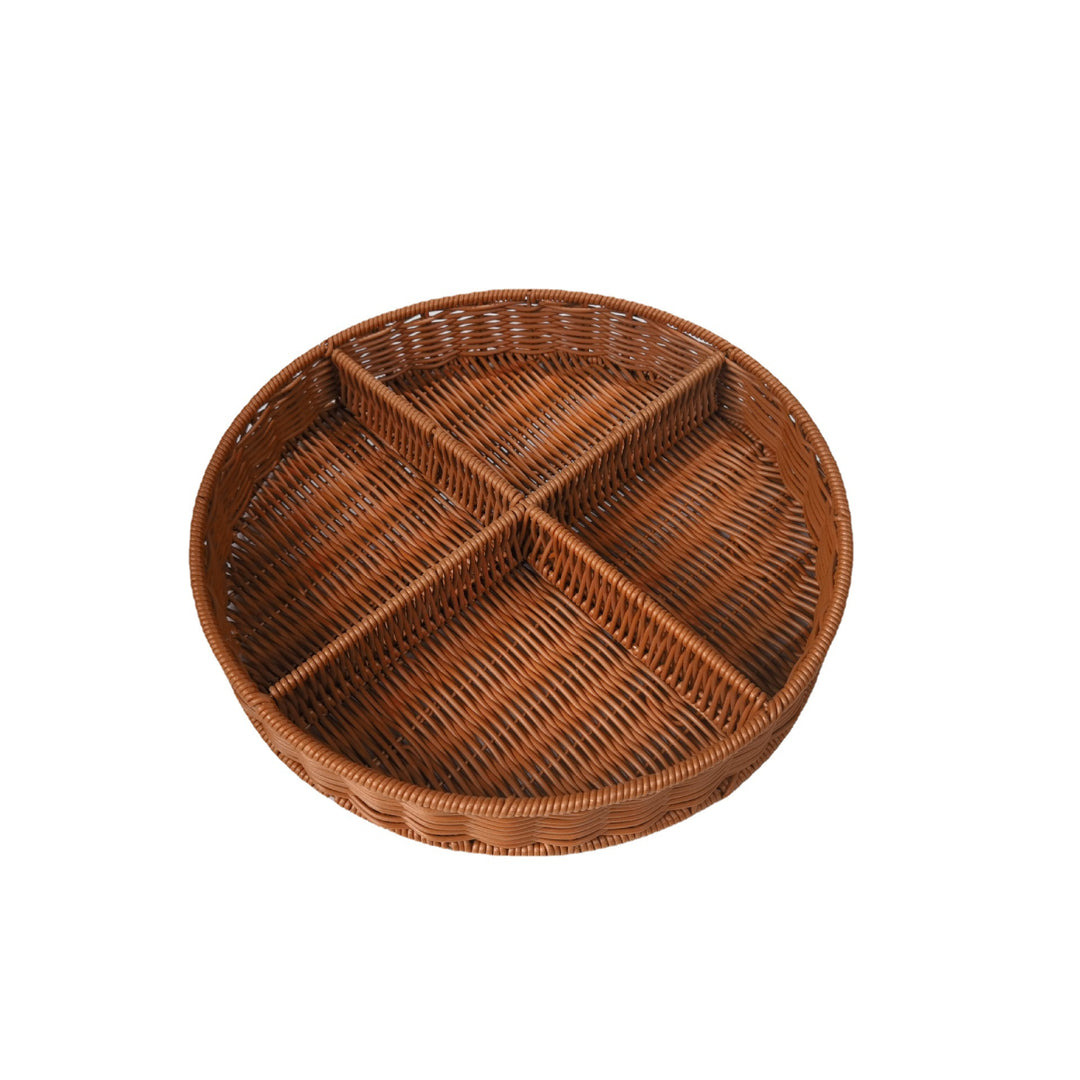 Ladies round basket plate with compartments Stornfield