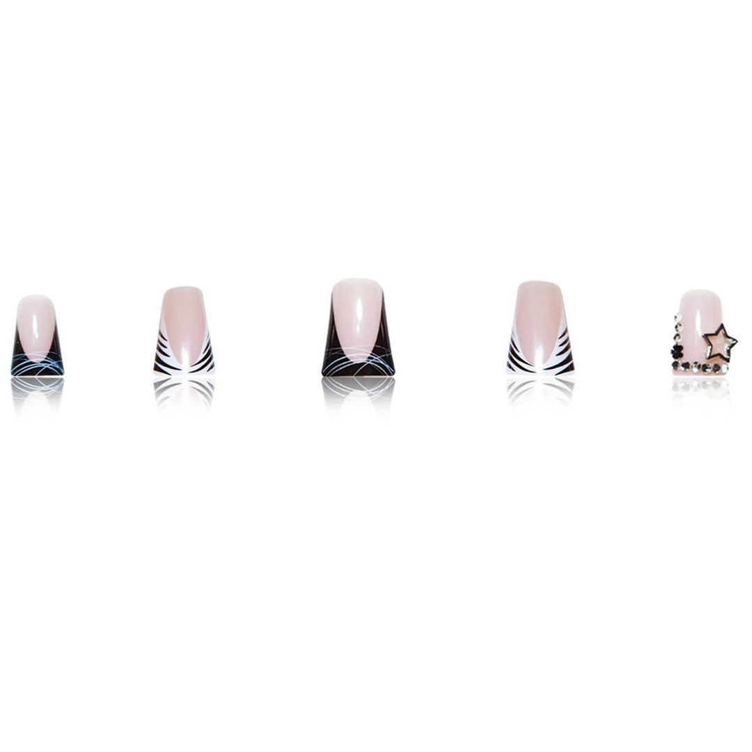 Glamorous Rhinestone Accent Nail Extensions Stornfield