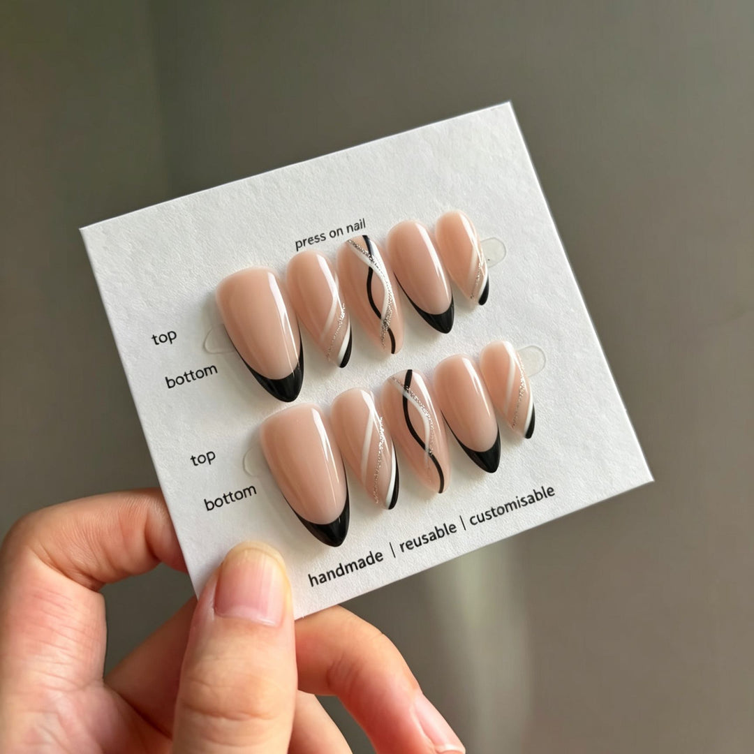 Handmade Floral Design Press-On Nails Set