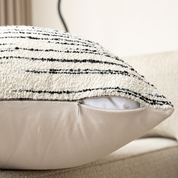 Painted striped decorative cushion