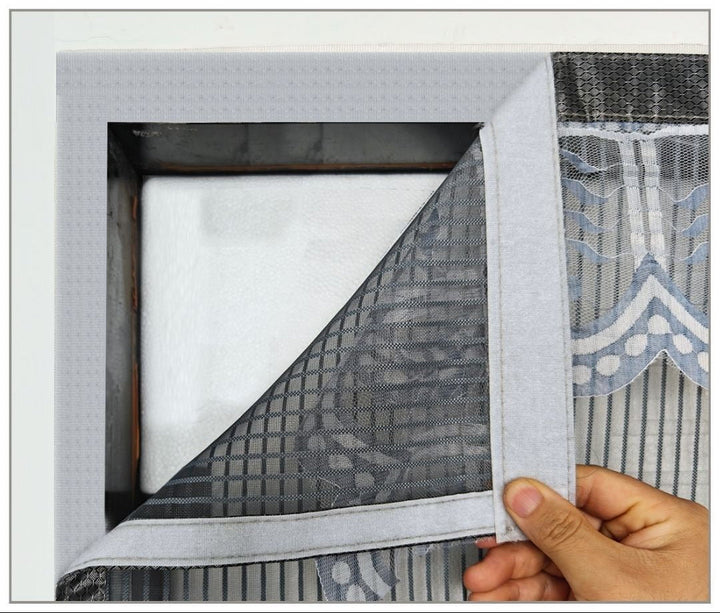 Lace-Trimmed Magnetic Mesh Curtain Stornfield