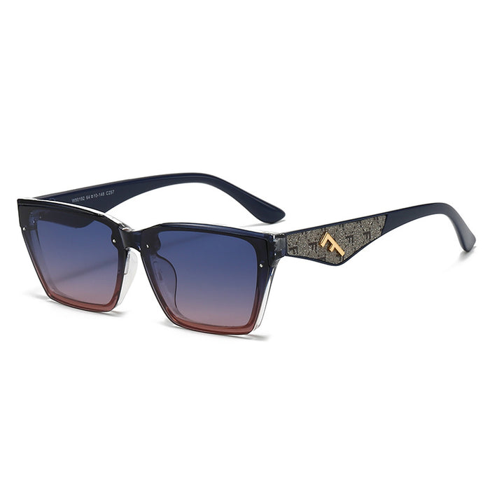 Women's square sunglasses with matte frame and fashionable accents Stornfield