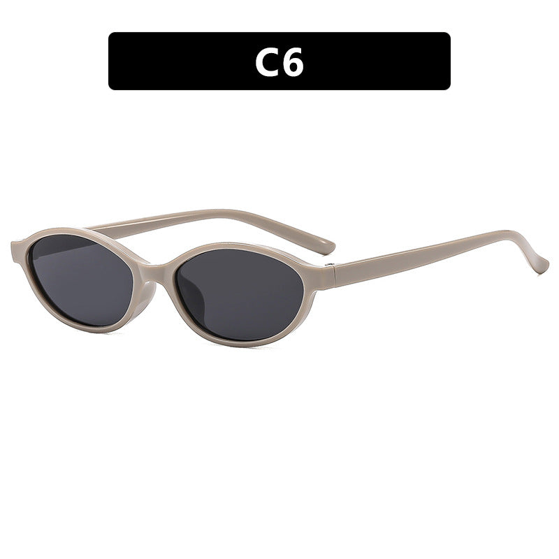Women oval-shaped sunglasses with transparent frame and UV protection Stornfield
