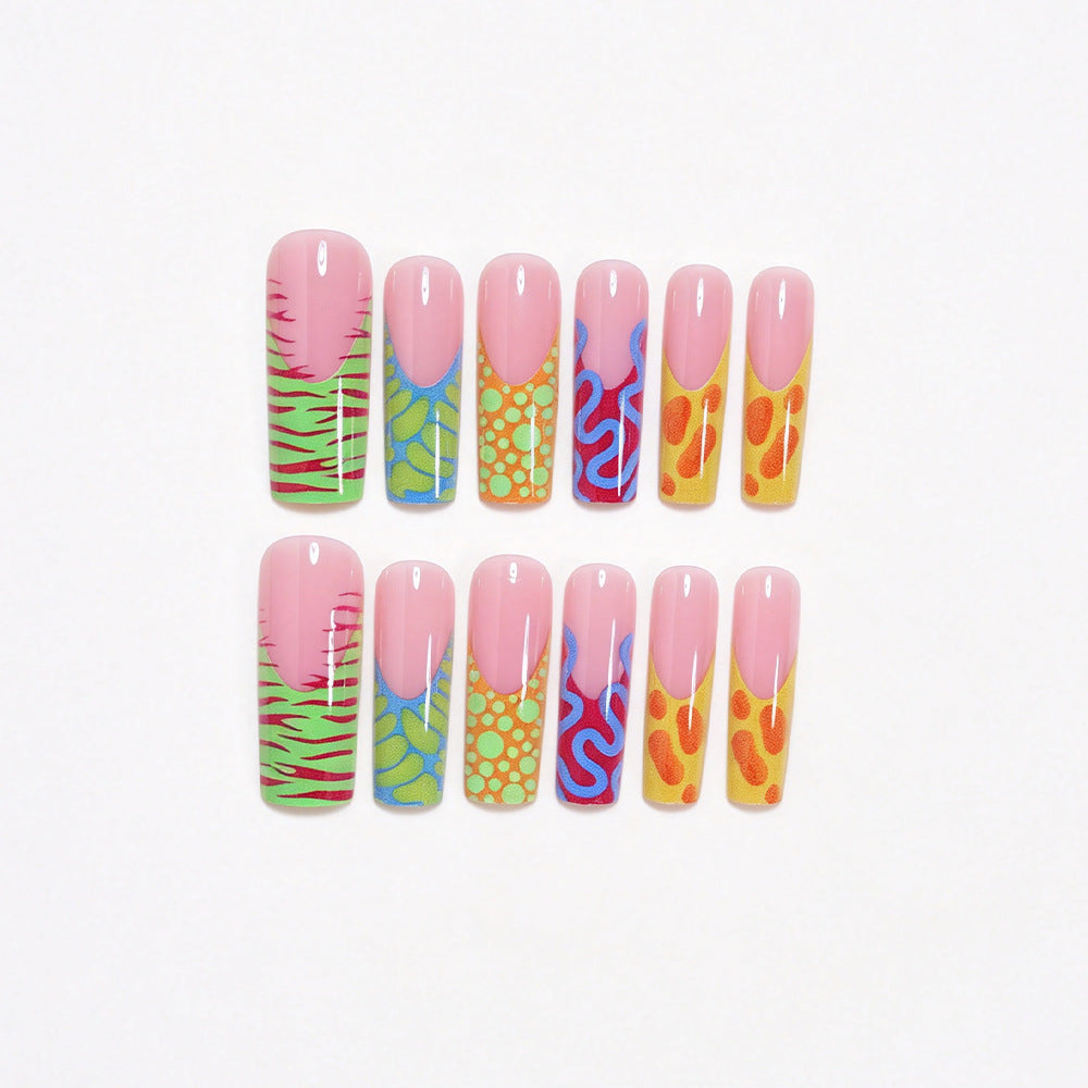 Vibrant Abstract Nail Art Tips Stornfield