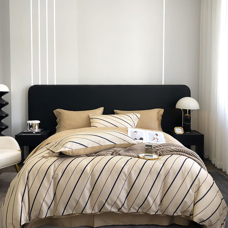 Panda Print Cotton Sateen Duvet Cover Set with Reversible Solid Backing and Button Closure