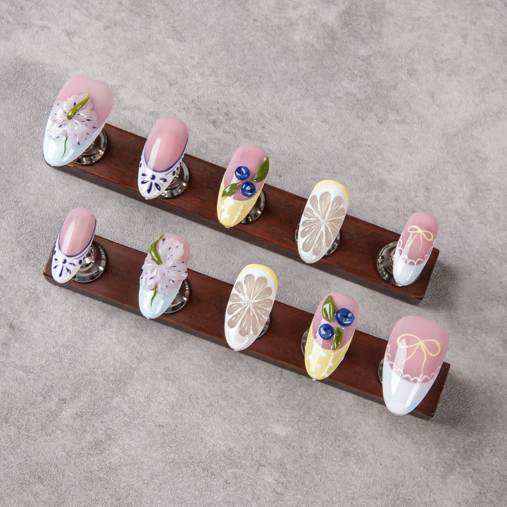 Artistic Floral Nail Enhancements