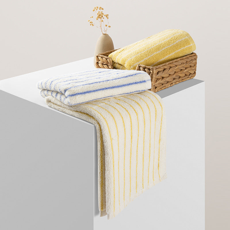 Women's Velour Bath Towel with Striped Design Stornfield
